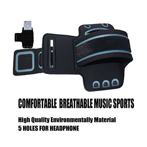 [2Pack] Water Resistant Cell Phone Armband:CaseHQ 5.2 Inch Case for iPhone X,8,7,6,6S,SE,5,5C,5S,and Galaxy S5, Google Pixel - Adjustable Reflective Running Workout Gym Band,Key Holder-Silver 6