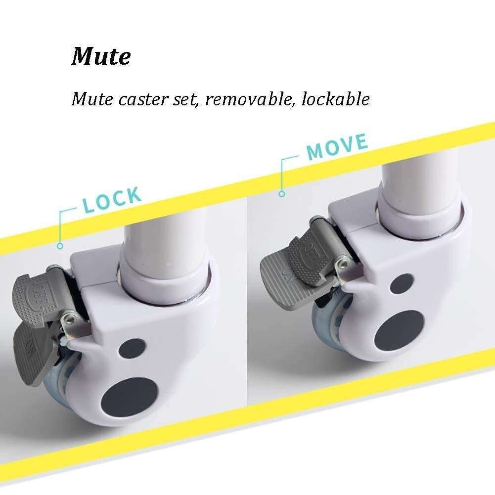 Beauty Trolley 3-Tier Medical Cart for Clinic Nurse,Beauty Salon Trolley with Double Drawers Dirt Bucket,Plastic Multi Tool Cart,30lbs Load Heavy Duty Rolling cart 5