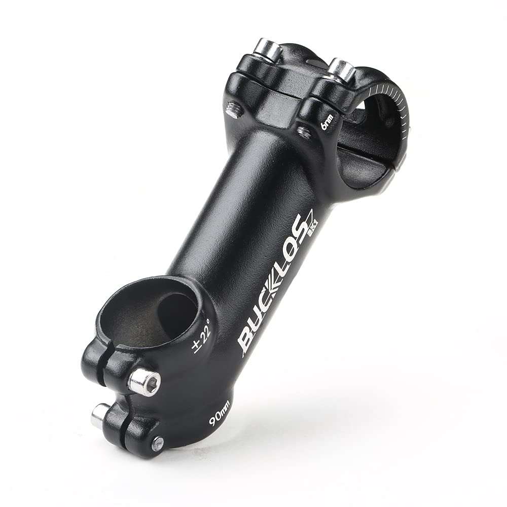 BUCKLOS 31.8 mm MTB Mountain Bike Stem - Road Bike 60 70 80 90 100mm Bicycle Adjustable Handlebar Stems 7 17 22 Degree Suitable for E Bike/BMX/Folding Bike 4