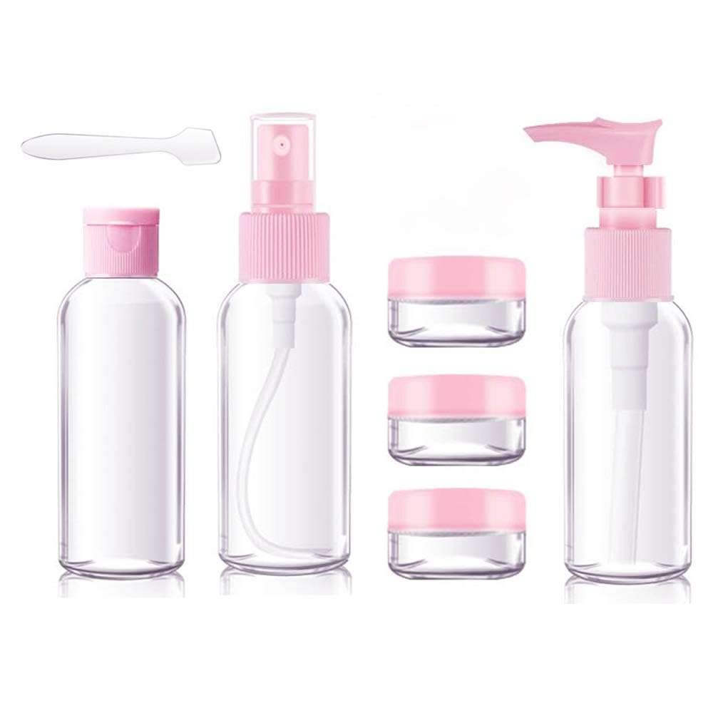 Toxen Bottle Travel Kit with 3 Container Plastic Mini Travel Bottle Set, Portable Refillable Makeup Sprayer Containers for Perfume, Liquids, Aromatherapy 1