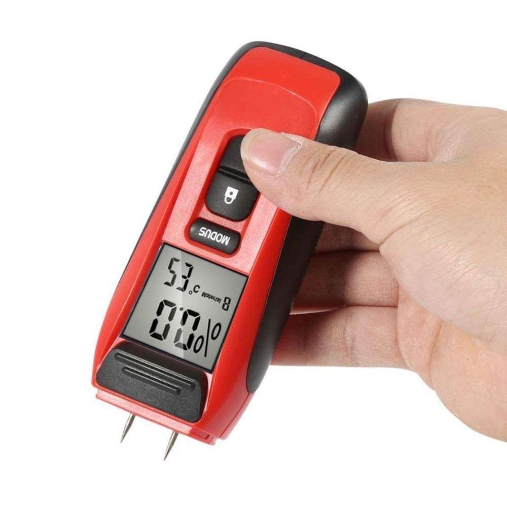 WZCUICAN Moisture Meters 1Pc Practical Wood Humidity Tester Digital LCD Wood Moisture Meter Timber Damp Detector with/Two Pins LCD Display Tool 4