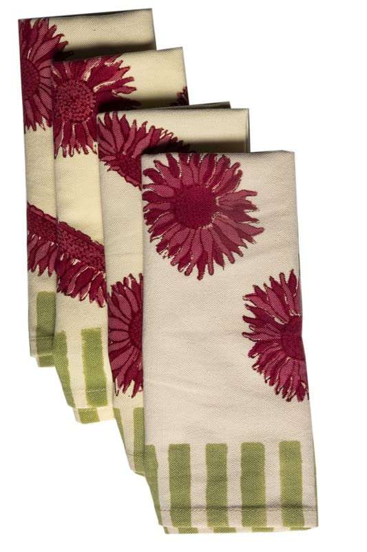 CONTRAST LIVING Pawon Hand Block Printed Kitchen Towel/Dish Towel/Hand Towel Multi Color Set of 4 Pcs 5