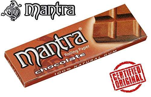 SMOKING Mantra Mix Flavoured Rolling Cigarette Paper Box .Medium Size 78mm x 44mm PER Booklet 50 Leaves (Pack of 25 BOOKLETS) Mix Flavoured Rolling Paper 6