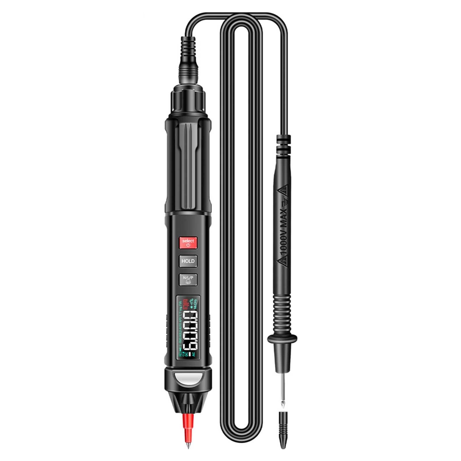 Generic Multimeter Tester Voice Broadcast DC Smart Digital Intelligent Professional 6000 Counts Meter Pen Capacitance Tester Tool, A3009 Upgraded 4