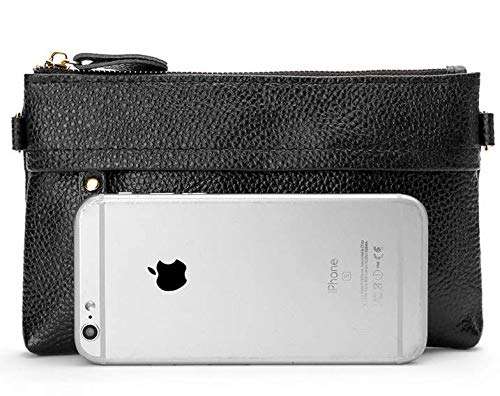 Small Crossbody Bag Cell Phone Purse Wallet Case Pouch Handbag for iPhone Xs Max 6s 7 8 Plus/Galaxy S10+ S9 Plus Note 9 J8 J4 /LG Stylo 4 G7 ThinQ/Moto G7 G6 Play E5 Z3 /Alcatel 3X 1X 3C (Black) 4