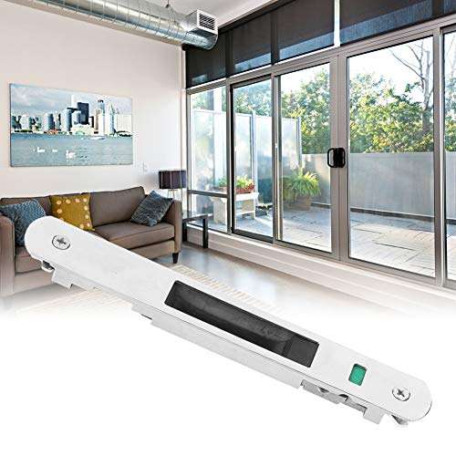 Walfront Sliding Door Lock, Household Stainless Steel Sliding Glass Door Window Single Lock Catch Hardware Fittings Modern and Simple, Sliding Door Lock 5