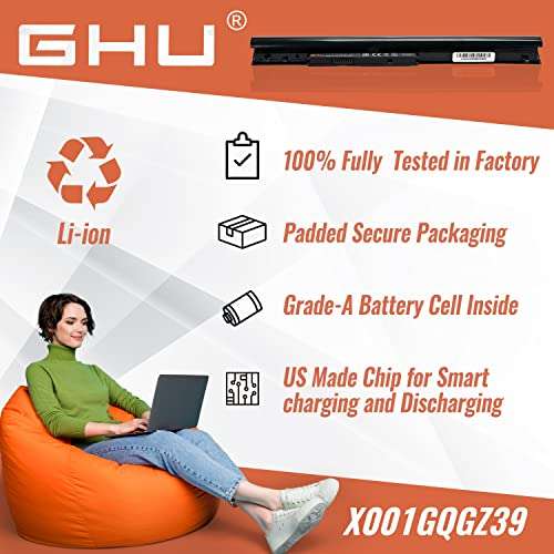 GHU New 38 Wh 2600 mAh LA04 Battery for 776622-001 hp Battery Replacement 728460-001 Compatible with HP Pavilion Touchsmart 14 15 f111dx F272WM HSTNN-UB5M HSTNN-UB5N HSTNN-Y5BV 753237-001 LAO4 6