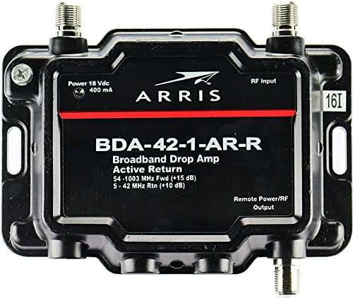 Arris 1-Port Cable, Modem, TV, OTA, HDTV Amplifier Signal Booster with Active Return and Coax Cable Kit 2