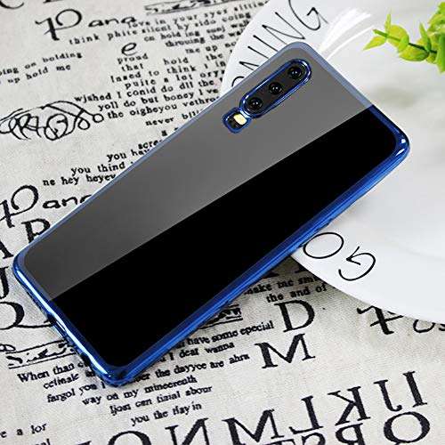 Flow.month Compatible with Huawei P30 Case, Clear Anti-Scratch Shock Absorbing Cover Case with Electroplate Edges for Huawei P30(2020),3 Packs 3 Colors 3