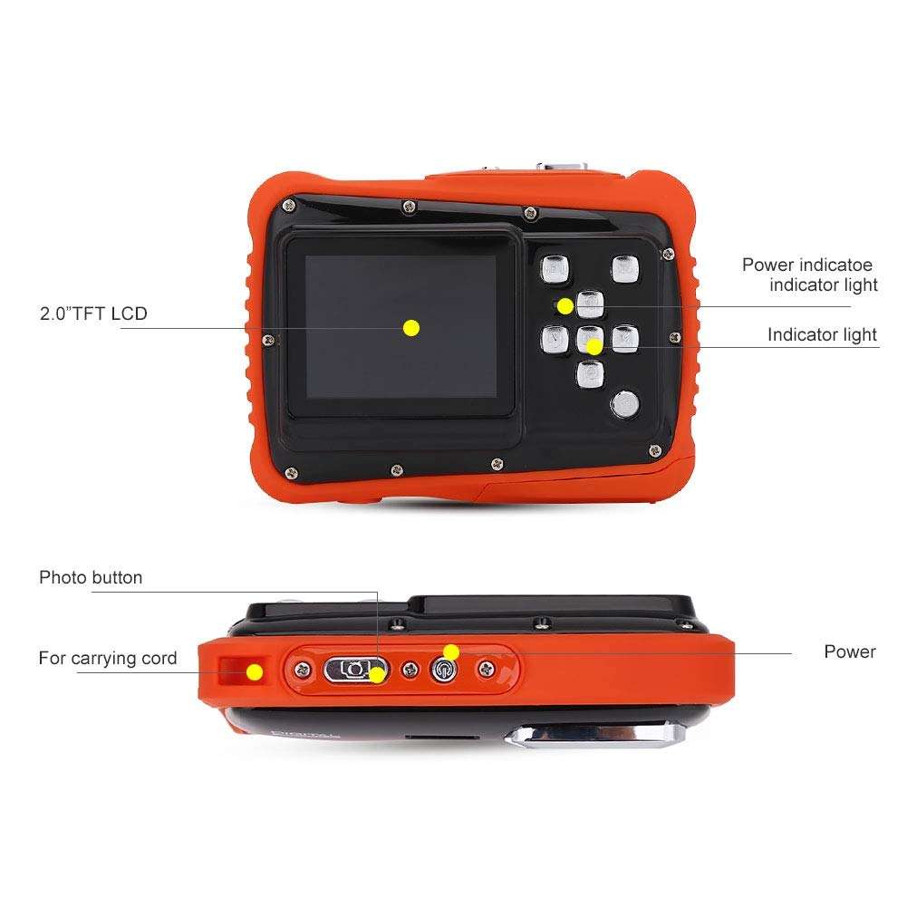 Plyisty Underwater Camcorder, Toy Gift Cute Durable Kids Camera, Girls for Boys 3