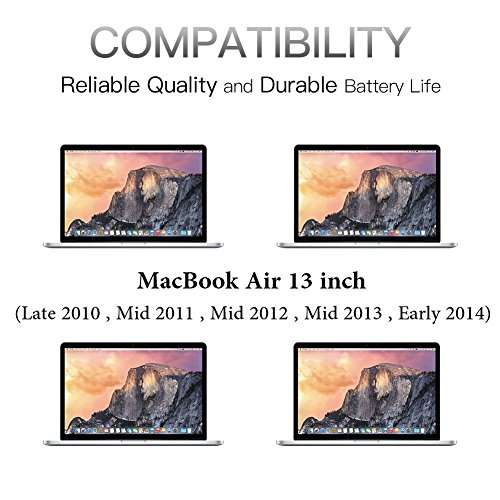 HUSAN New Laptop Battery for Apple MacBook Air 13'' A1466 (Mid 2012, Mid 2013, Early 2014, Early 2015) A1369 (Late 2010, Mid 2011 Version),fits A1496 A1377 A1405 6
