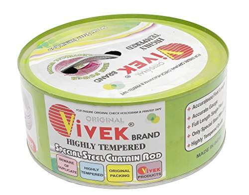 VIVEK Steel Curtain Spring Wire for Electrical Wiring (Silver, 50 Feet) 1