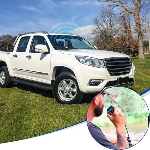 Bingfu Vehicle Mobile Ham Radio Antenna VHF UHF 136-174MHz 400-470MHz Car Truck Amateur Radio NMO Mount Low Profile Antenna with Lip Mount Fixed Bracket PL259 Male 5m 16.5 feet RG58 Cable 6