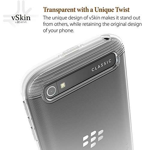 BlackBerry Classic / Q20 Case - VENA® [vSkin] Slim Protection [1.0mm Thin] TPU Case Cover for BlackBerry Classic / Q20 (Transparent Blue) 4