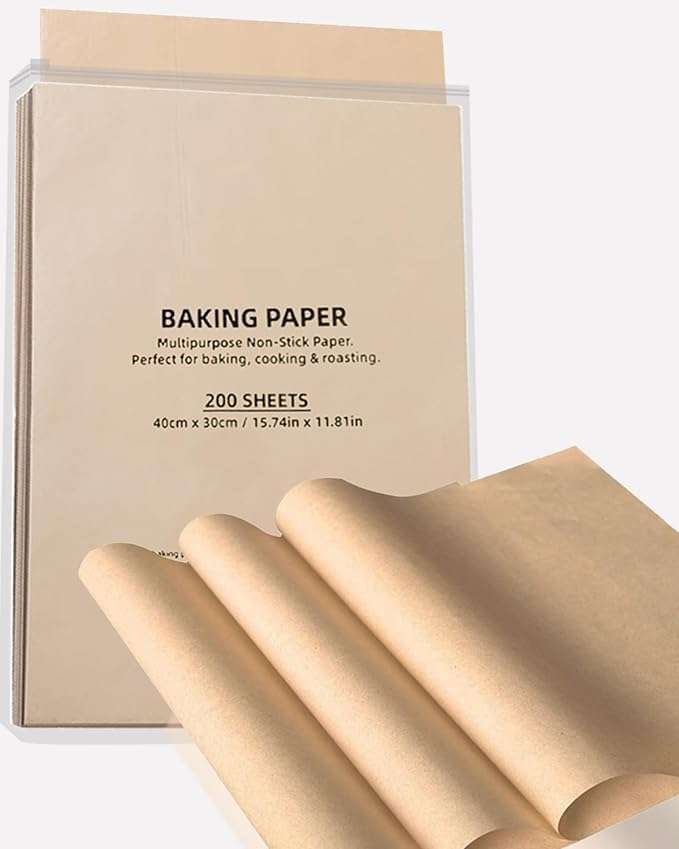 12x16 Baking Parchment Paper – 200 Pcs Non-Stick, Heat Resistant, Food Safe, Disposable Sheets for Oven, Microwave, Baking, Roasting, Cooking, and Easy Cleanup 1