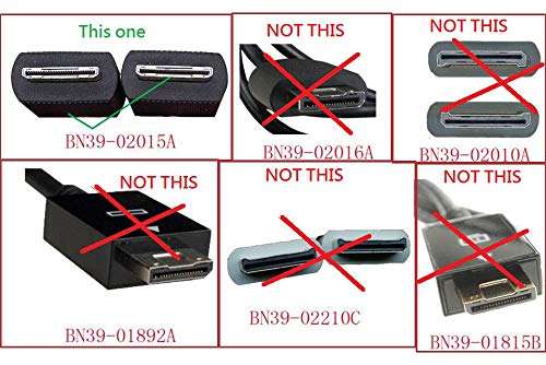 Kam Kin One Connect Mini Cable for Samsung UN55JS8500F,UN55JS850DF,UN55JU7100F,UN55JU7500F,UN60JU7090F,UN60JU7100F,6Ft,Black,BN39-02015A 3