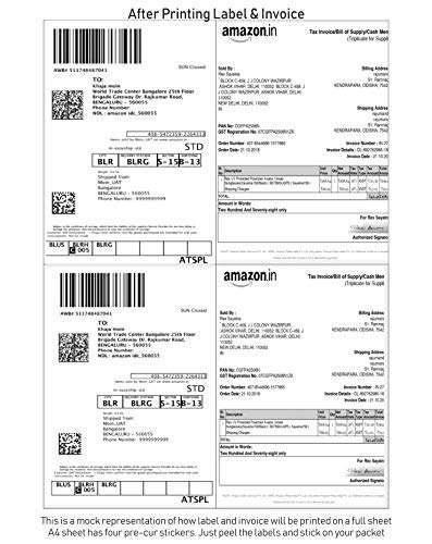 Lotus Self Adhesive Multiuse A4 Size Stickers (4 Per Sheet) 5