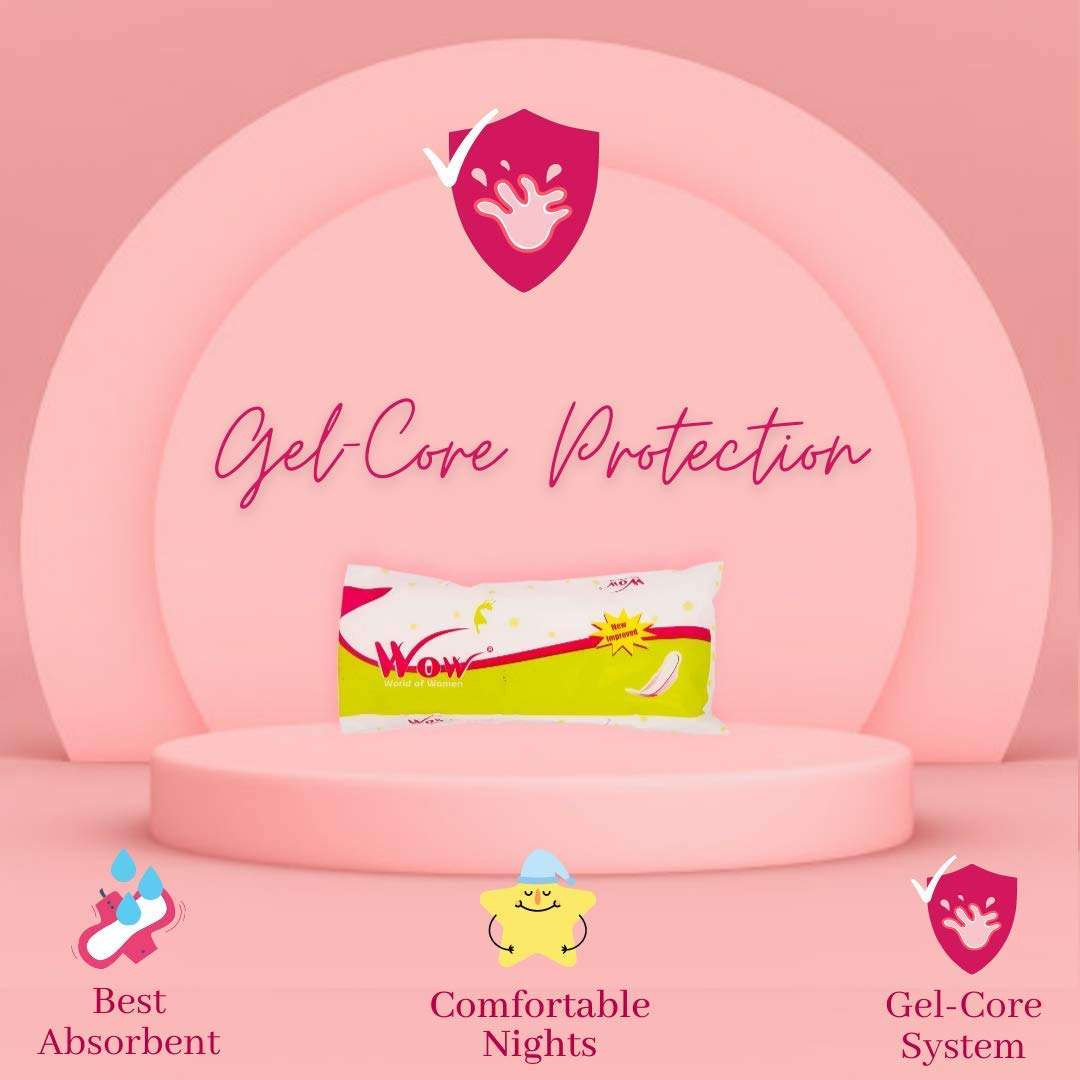 Wow World of Women Combo Pack of Maxi Jumbo Plus, Ultra Super Plus, Regular Straight and Ultra Thin Dry Coverage Organic and Rashes Free Disposable Pads for Women (84 Pads) - Pack of 12 6