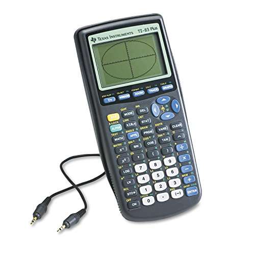 Texas Instruments TI-83 Plus Graphing Calculator, Gray, Standard 1