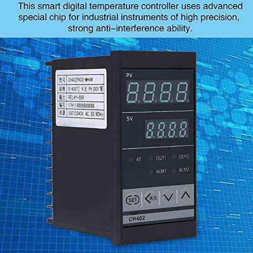 Valentine's Day Carnival Temperature Controller,CH402 AC85-264V High Precision Smart PID Temperature Controller Thermostat Relay TC/RTD Input 6