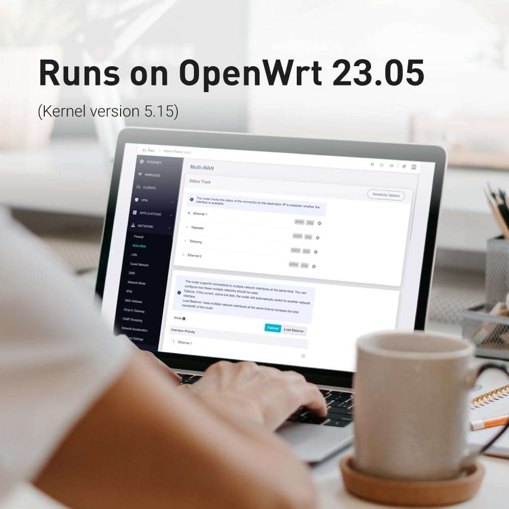 GL.iNet GL-MT6000 (Flint 2) WiFi 6 Router & GL.iNet GL-MT3000 (Beryl AX) Pocket-Sized Wi-Fi 6 Wireless Travel Gigabit Router 5