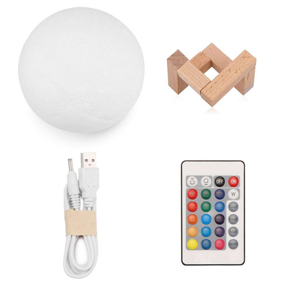 DINGXUEMEI XUEMEI Cell Phone Case Creative YWXLight RGB 15CM Rechargeable Moon Touch Night Light 1