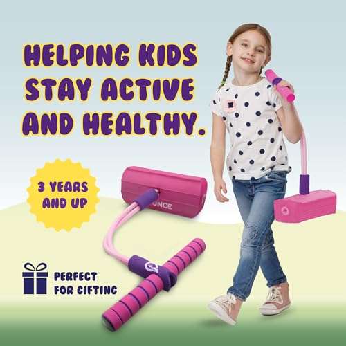 New Bounce Pogo Stick for Toddlers - Foam Jumper for Age 3,4,5,6,7,8 - Outdoor Jumping Toys - Birthday Gift for Toddler Girls and Boys 3