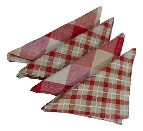 Snuggle Check Print Styled 4 Cotton Kitchen Towels