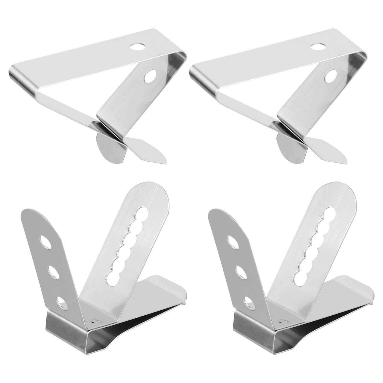 HAKIDZEL 4pcs Thermometer Fixing Clip Smoker Probe Clip Metal Thermometer Clip BBQ Holder Grill Thermometer Holder Food Thermometer Digital Stainless Steel Clamp Baking Tongs Barbecue Work 1