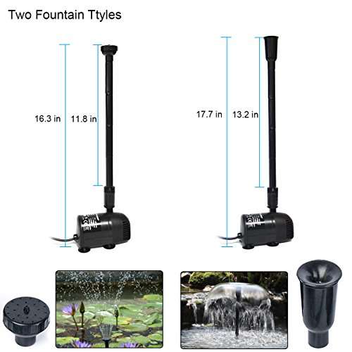 PowerEZ 12V - 24V DC Brushless Submersible Solar Water Pump 410GPH , for Solar Fountain, Fish Pond, and Aquarium ï¼Å’Small Pond, Garden Decoration 4