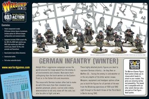 Warlord Games Germans Infantry (Winter) - 28mm Scale Plastic Miniatures for Bolt Action Highly Detailed World War 2 Miniatures for Table-top Wargaming 4