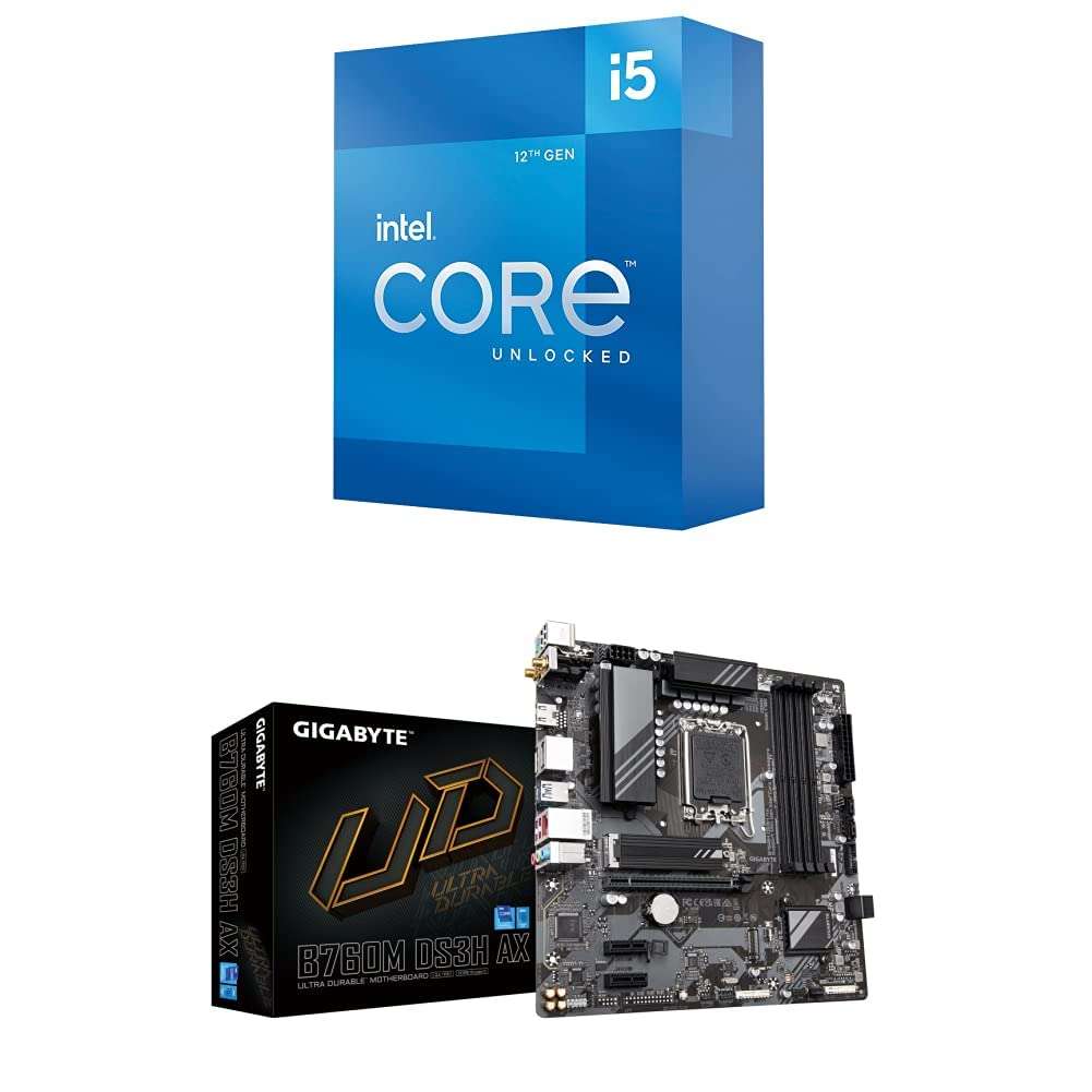Intel Core i5-12600K + GIGABYTE B760M DS3H AX Motherboard 1