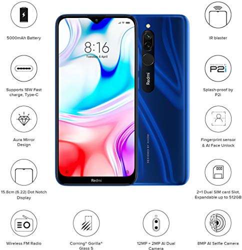 Redmi8 Mi 8 Phone (Sapphire Blue, 4GB RAM, 64GB Storage) 4