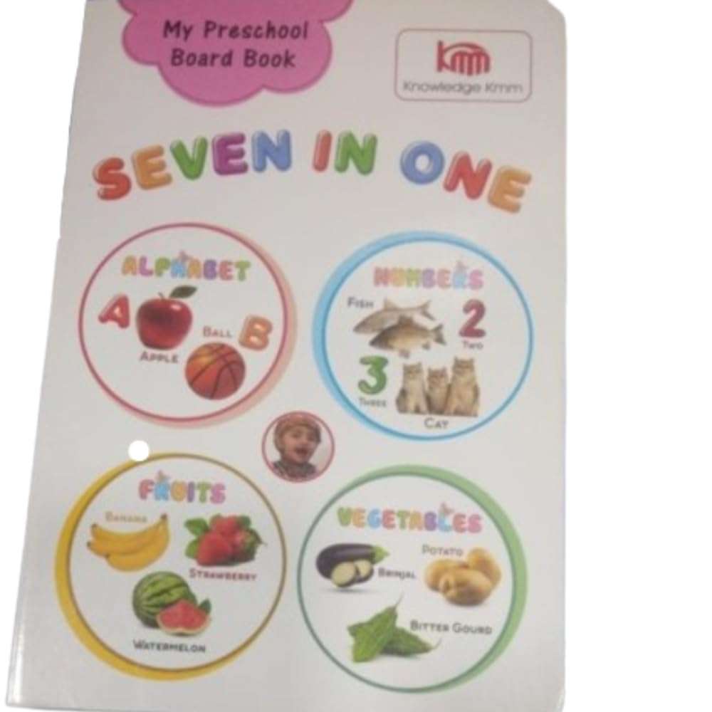 Preschool Board Book Set of Alphabet Numbers Animals Transport for Kids Early Learning Education of Preschooler Birthday Gift (All in One (Alphabet Number Transport Animal Birds Fruit Vegetable)) 1