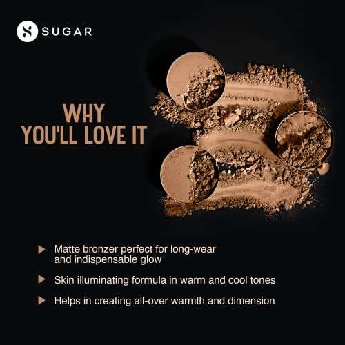 SUGAR Cosmetics - Contour De Force - Mini Bronzer - 03 Caramel Captain (Chestnut Brown Bronzer) - Lightweight, Contour Bronzer with Matte Finish 4