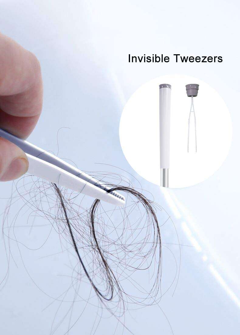 BOOMJOY Toilet Brush 2 Packs, Toilet Bowl Brush with Holder, Silicone Toilet Brush Set, Bathroom Cleaning Kit with Tweezers - White 6