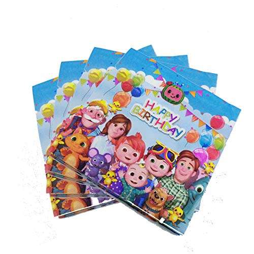 40pcs Cocomelon Party Napkins for Baby Shower Cocomelon Themed Birthday Party Supplies for Kids Cocomelon Birthday Party Decorations 1