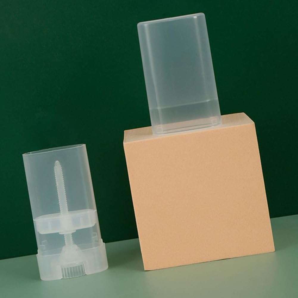 LJJCSFF 6 Pcs 15ml Oval Lip Balm Tubes Refillable Deodorant Stick Clear Deodorant Containers Empty Deodorant Tubes for DIY Lipstick 6