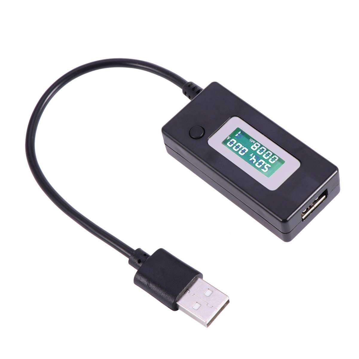 ULTECHNOVO Voltage and Current Monitor USB Chargers Car USB Voltmeter Multimeter with USB Output Voltmeter with USB Charger Car Charger USB Voltage Tester Detector LCD 1