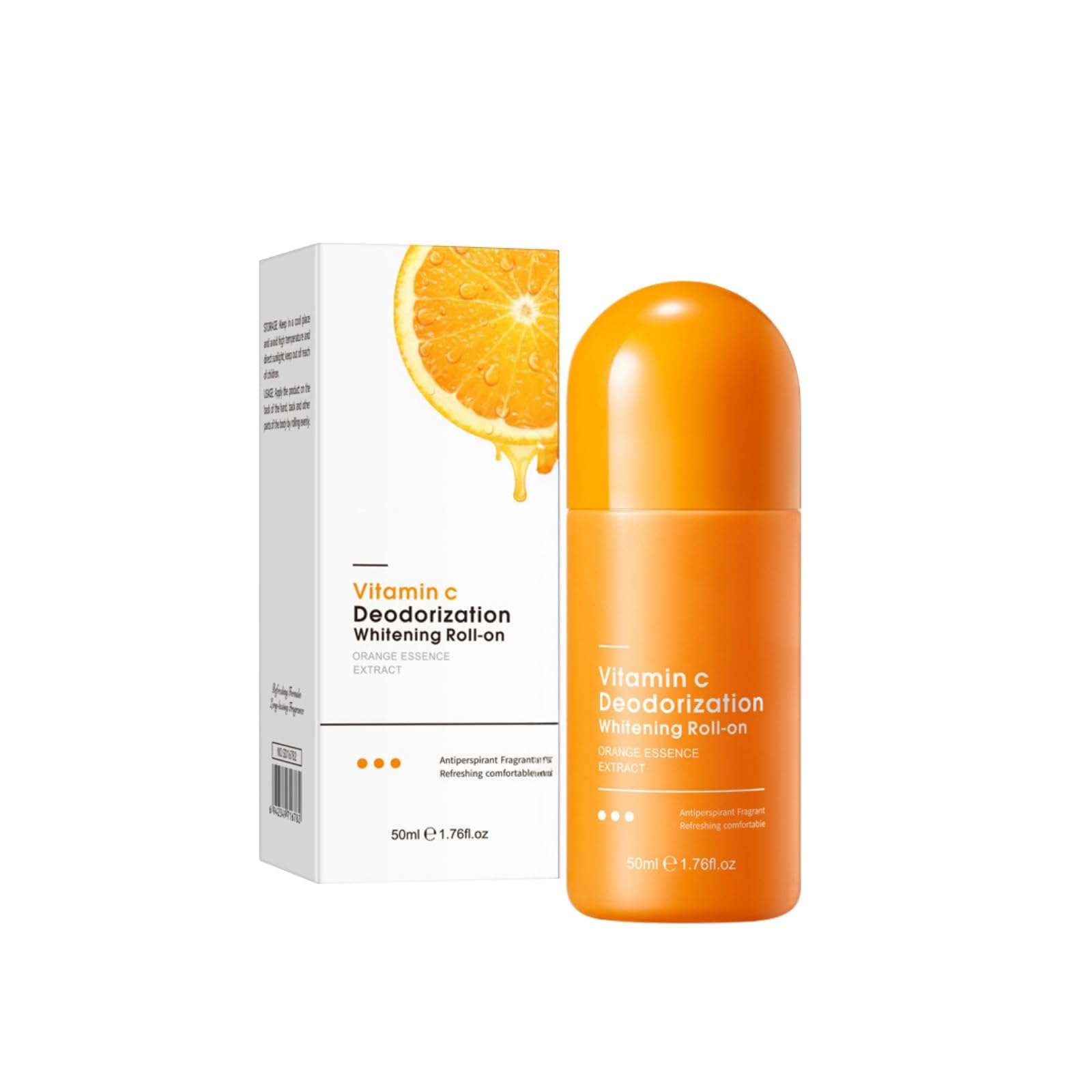 NAOLVE Vitamin C Roll-On Deodorant For Women & Men - 72H Odor Control With Antioxidant Power, Aluminum-Free & Alcohol-Free For Sensitive Skin, Natural Freshness, Non-Sticky Formula 1