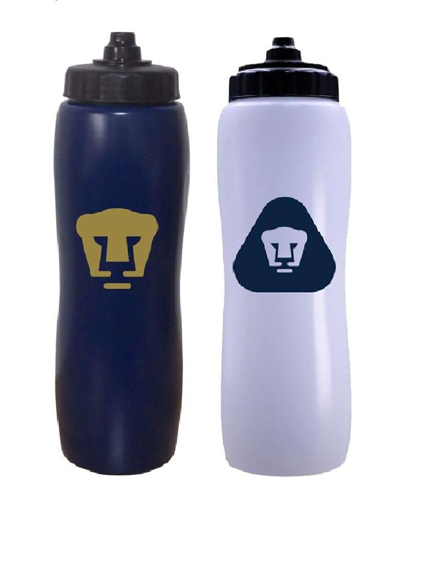 Simran International Pumas UNAM de La Liga MX 2-Pack Squeeze Water Bottles, 33 oz 1