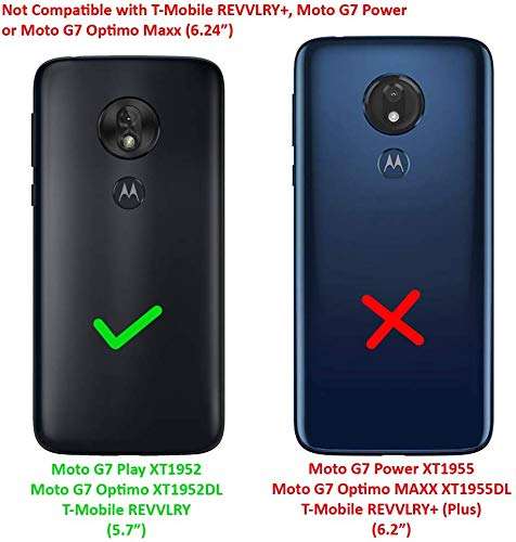 GORGCASE Case Design for Moto G7 Play, T-Mobile Revvlry, Moto G7 Optimo (XT1952DL), Slim Anti-Scratch Shock-Proof Cute Sparkle Bling Teen Girls Women Protective Cover Marble Black RED 6