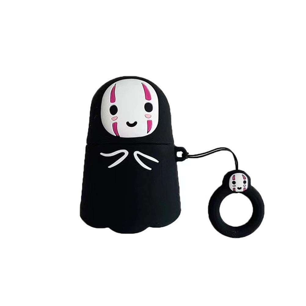 Airpods Case,New Spirited Away Kaonashi Case for Airpods 1&2, Airpods Accessories Shockproof Protective Premium Silicone Cover and Skin for Apple Airpods Charging Case (No Face Man) 1