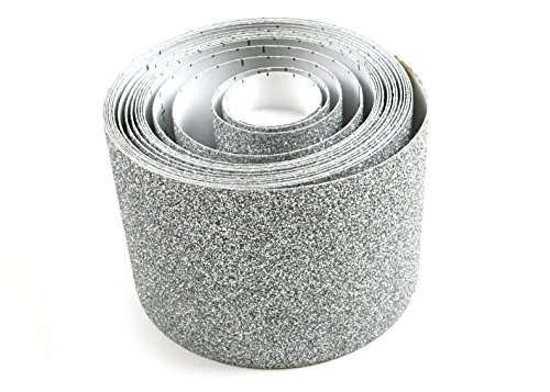 ROSEROSA Peel & Stick Glitter Sand Crafting Tape Self-Adhesive Covering Countertop Border Sticker (Silver : 3 inch X 5 Yard) 3