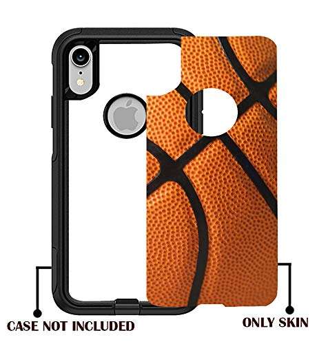 Teleskins Protective Designer Vinyl Skin Decals/Stickers Compatible with Otterbox Commuter iPhone Xr Case - Basketball and Basketball Never Stops Design Pattern [Pack of 2 Skins] - Only Skins 5
