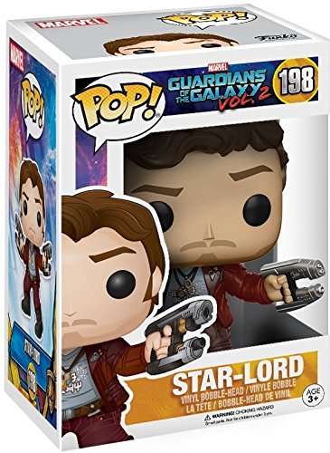 POP Marvel: Guardians of The Galaxy Vol. 2 - Star Lord Funko Pop! Vinyl Figure (Bundled with Compatible Pop Box Protector Case), Multicolored, 3.75 inches 3