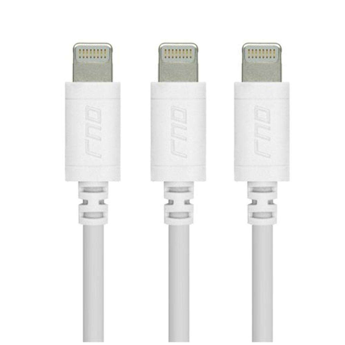 RND Apple Certified Lightning USB 6ft Cable (3-Pack) for iPhone (Xs, XS Max, XR, X, 8, 8 Plus, 7, 7 Plus, 6, 6 Plus, 6S, 6S Plus) iPad (Pro, Air, Mini) and iPod (6 feet/White)
