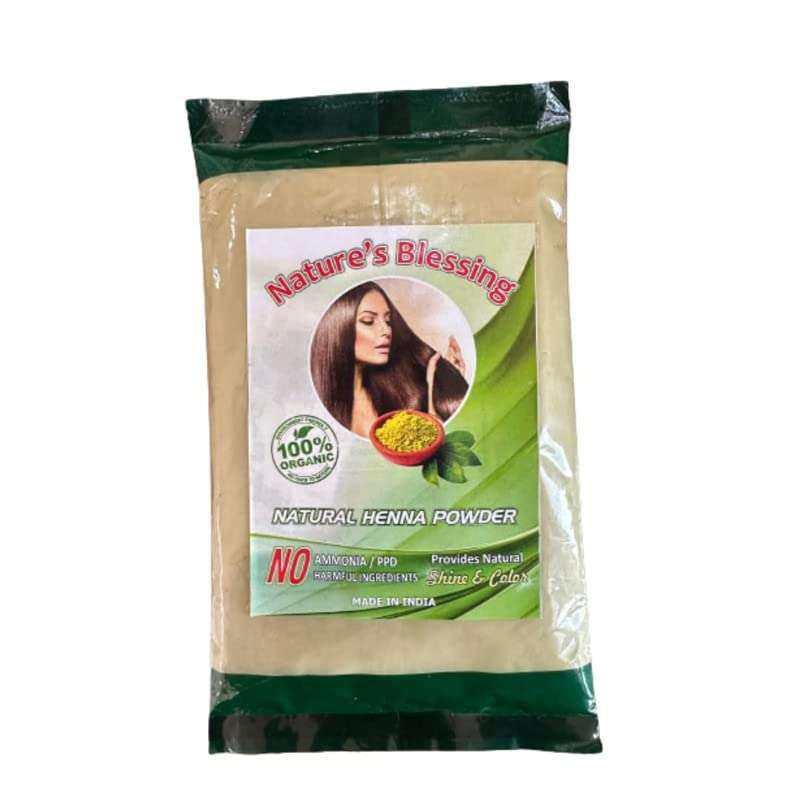 Henna Powder Organic for Hair Colour Nature's Blessing Henna Organic Herbs Powder, No Ammonia/PPD, Anti Dandruff, Repair Split, Strengthen Hair - 100gm (Pack of 25) 1