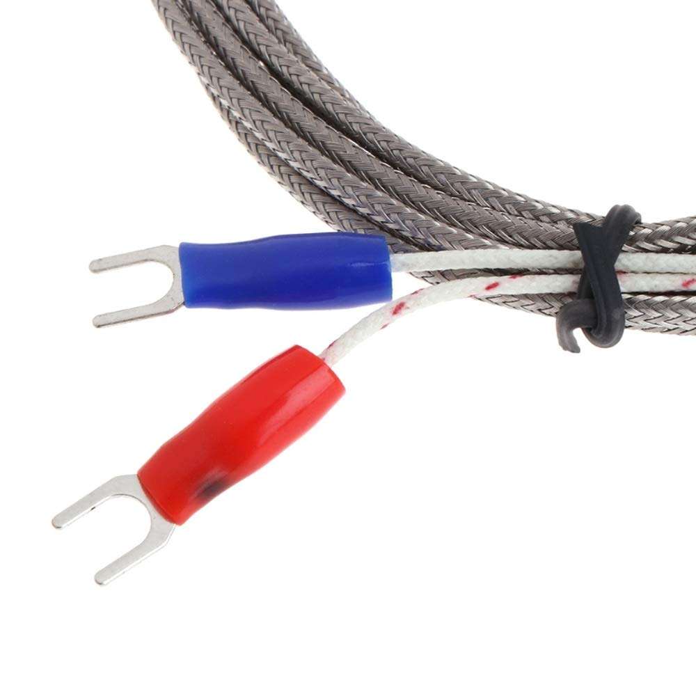 Abnana K Type Thermocouple Temperature Sensor Bayonet Compression Spring with 2m Cable 5