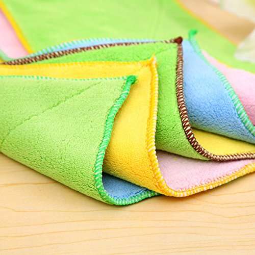 Generic 2pcs : Hippo Home 2pcs Soft Microfiber Dishcloth Absorbent Washing Dish Bowl Cloth Kitchen Clean Towels Bathroom Car Rag Thickened 2